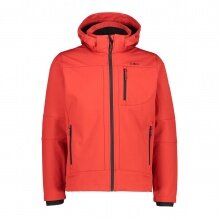 CMP Softshelljacke (winddicht, wasserabweisend) mit Kapuze rot Herren