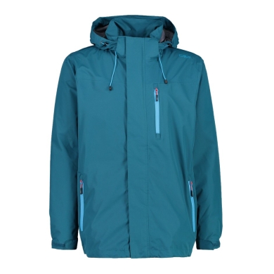 CMP Regenjacke (winddicht, wasserdicht) mit Kapuze blau Herren