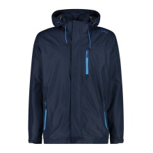 CMP Regenjacke (winddicht, wasserdicht) mit Kapuze schwarz/blau Herren