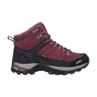 CMP Wanderschuhe Rigel Mid WP (Trekking, wasserdicht) dunkelrot Damen