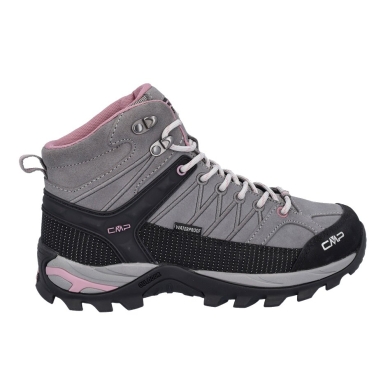 CMP Wanderschuhe Rigel Mid WP (Trekking, wasserdicht) dunkelgrau/rosa Damen