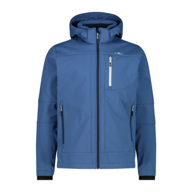 CMP Softshelljacke (winddicht, wasserabweisend) mit Kapuze dustyblau Herren