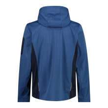 CMP Softshelljacke Light mit Kapuze (winddicht, wasserfest) dustyblau/dunkelblau Herren