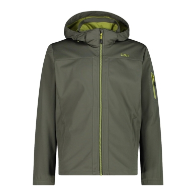 CMP Softshelljacke Light mit Kapuze (winddicht, wasserfest) olivegrün Herren