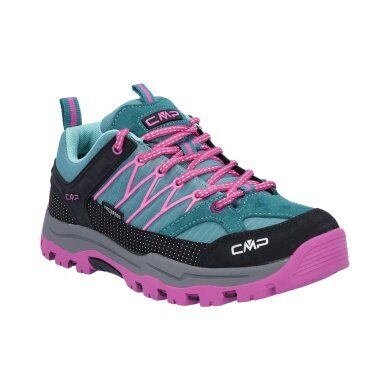 CMP Wanderschuhe Rigel Low WP (Trekking, wasserdicht) aquablau/pink Kinder