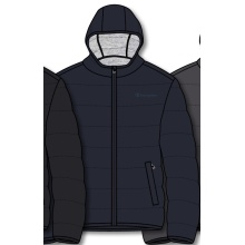 Champion Winter-Steppjacke mit Kapuze - Funktionswattierung, kleiner Logo-Schriftzug - navyblau Herren