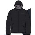 Champion Winter-Steppjacke mit Kapuze - Funktionswattierung, kleiner Logo-Schriftzug - schwarz Herren