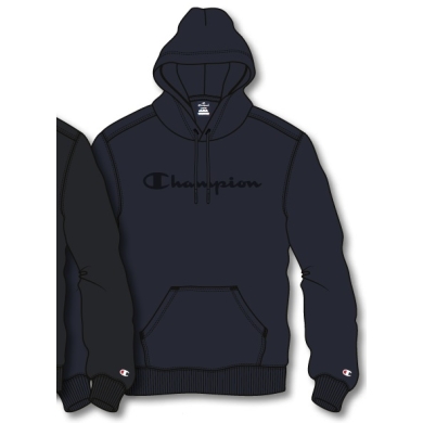 Champion Kapuzenpullover (Hoodie) aus Baumwollfleece Big Logo Print navyblau/navyblau Herren