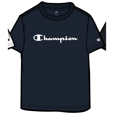 Champion Tshirt (Baumwolle) Big Logo Print navyblau Jungen