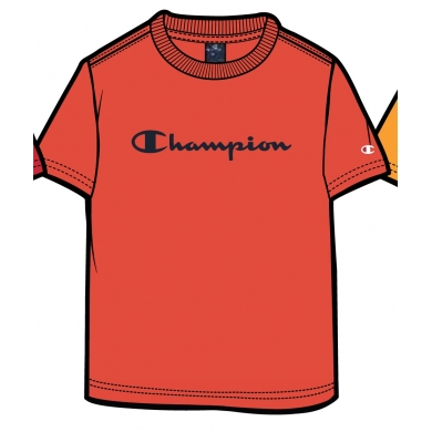 Champion Tshirt (Baumwolle) Big Logo Print feuerrot Jungen