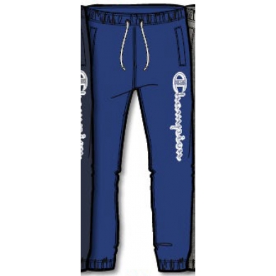 Champion Jogginghose (Baumwolle) Graphic Big Logo Print lang royalblau Jungen