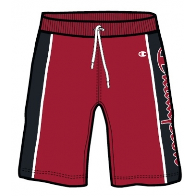 Champion Freizeithose Bermuda Basket Game (Baumwolle) kurz rot/blau Jungen