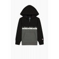 Champion Kapuzenpullover Half Zip (Hoodie) American Tape schwarz/grau Jungen