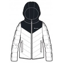 Champion Steppjacke mit Kapuze (gefüttert, warm, winddicht) weiss/schwarz Mädchen