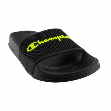 Champion Badeschuhe Slide Daytona schwarz/lime Kinder