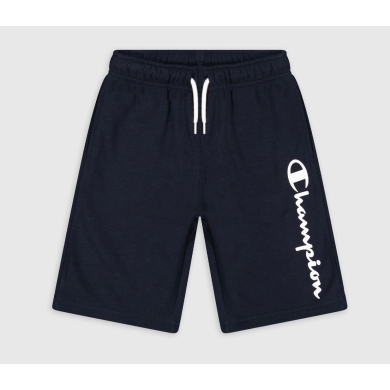 Champion Freizeithose (Baumwolle) Bermuda mit Logo-Schriftzug kurz 2023 navyblau Jungen