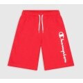 Champion Freizeithose (Baumwolle) Bermuda mit Logo-Schriftzug kurz 2023 rot Jungen