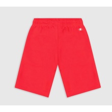 Champion Freizeithose (Baumwolle) Bermuda mit Logo-Schriftzug kurz 2023 rot Jungen