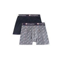 Champion Boxershort (Baumwolle) Unterwäsche 2022 grau/dunkelblau Herren - 2er Pack