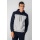 Champion Kapuzenpullover (Hoodie) aus Baumwollfleece in Farbblockoptik dunkelblau/grau Herren