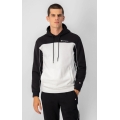 Champion Kapuzenpullover (Hoodie) aus Baumwollfleece in Farbblockoptik schwarz/weiss Herren