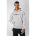 Champion Kapuzenpullover (Hoodie) aus Baumwollfleece Big Logo Print hellgrau Herren