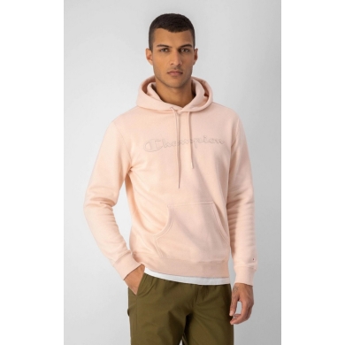 Champion Kapuzenpullover (Hoodie) aus Baumwollfleece Big Logo Print rosa Herren