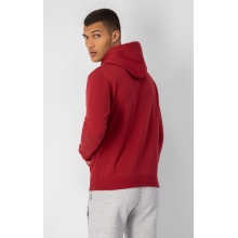 Champion Kapuzenpullover (Hoodie) aus Baumwollfleece Big Logo Print dunkelrot/weiss Herren