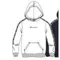 Champion Kapuzenpullover - leichte fleece mit Logoband weiss Kinder