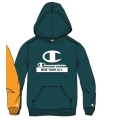 Champion Kapuzenpullover (Fleece Baumwoll-Hoodie) mit New York-Logo petrolblau Kinder