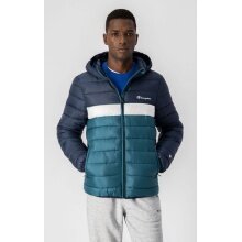 Champion Steppjacke - Stripe mit Kapuze (100% Polyester) - dunkelblau Herren