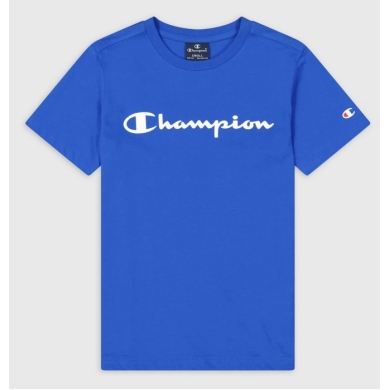 Champion Freizeit-Tshirt (Baumwolle) Crew mit Logo-Schriftzug 2023 royalblau Jungen