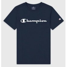 Champion Freizeit-Tshirt (Baumwolle) Crew mit Logo-Schriftzug 2023 navyblau Jungen