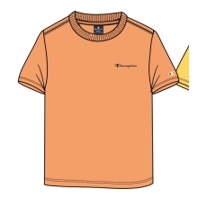 Champion Freizeit-Tshirt (Baumwolle) Crew mit Kleinen-Logo-Schriftzug 2023 orange Jungen