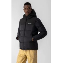 Champion Winterjacke mit Kapuze - Funktionswattierung, mit kleinem Logo-Schriftzug - schwarz Herren