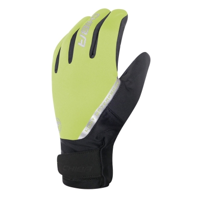 Chiba Winter-Fahrradhandschuhe Softshell Waterproof neongelb - 1 Paar