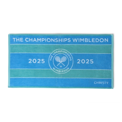 Christy Duschtuch Wimbledon The Championship Towel 2025 aquagrün/himmelblau 133x70cm