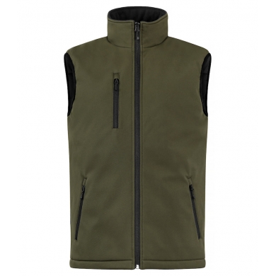 Clique Softshellweste Padded Vest (clean geschnittene, gepolsterte Softshell-Weste) khaki/grün Herren