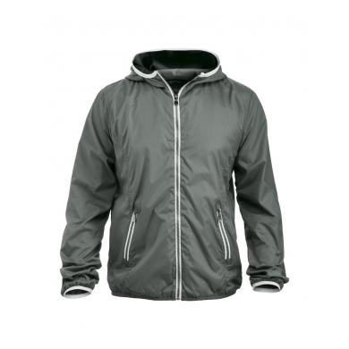 Clique Übergangsjacke Hardy (moderne Windbreaker mit Kapuze) grau Herren