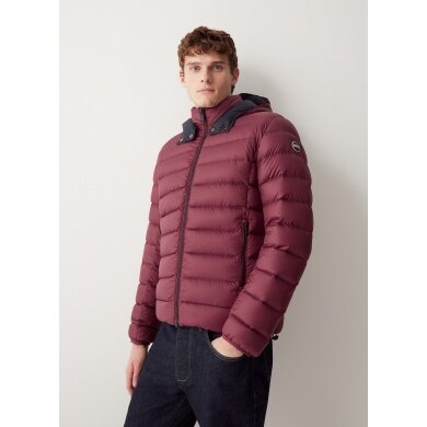 Colmar Daunen-Winterjacke mit abnehmbarer Kapuze (sportliche Steppjacke, sehr warm) browniebraun/navyblau Herren