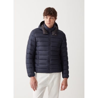 Colmar Daunen-Winterjacke mit abnehmbarer Kapuze (sportliche Steppjacke, sehr warm) navyblau Herren