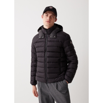 Colmar Daunen-Winterjacke mit abnehmbarer Kapuze (sportliche Steppjacke, sehr warm) schwarz Herren