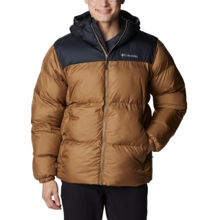 Columbia Winterjacke Puffect mit Kapuze (Thermarator Isolierung, wasserdicht) braun/schwarz Herren