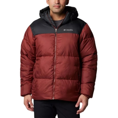 Columbia Winterjacke Puffect II Hooded (Thermarator Isolierung, wasserdicht) dunkelrot/schwarz Herren