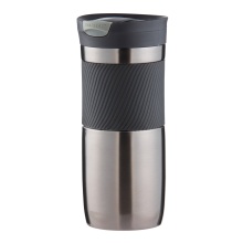 Contigo Trinkflasche Byron Snapeal Thermo Edelstahl 470ml silber