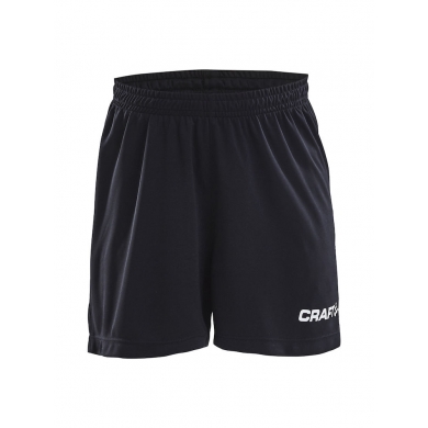 Craft Sporthose (Short) Squad Solid WB - mit Innenshort, elastisches Material - schwarz Kinder