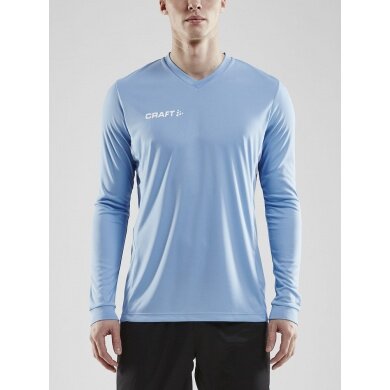 Craft Sport-Langarmshirt (Trikot) Squad Solid - hohe Elastizität, ergonomisches Design - hellblau Herren