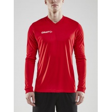 Craft Sport-Langarmshirt (Trikot) Squad Solid - hohe Elastizität, ergonomisches Design - rot Herren