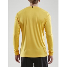 Craft Sport-Langarmshirt (Trikot) Squad Solid - hohe Elastizität, ergonomisches Design - gelb Herren