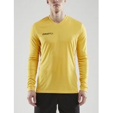 Craft Sport-Langarmshirt (Trikot) Squad Solid - hohe Elastizität, ergonomisches Design - gelb Herren